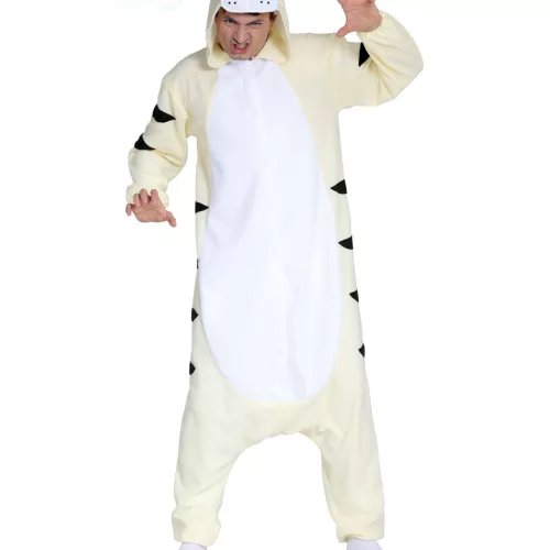 Photo du produit Déguisement combinaison tigre blanc adulte