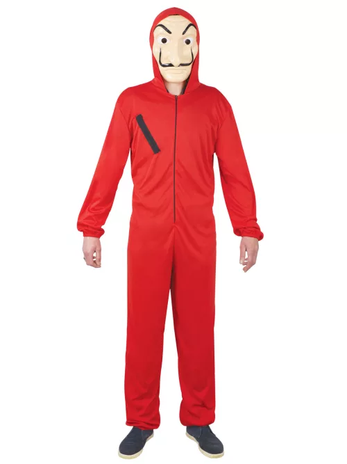 Photo du produit Déguisement combinaison rouge voleur adulte