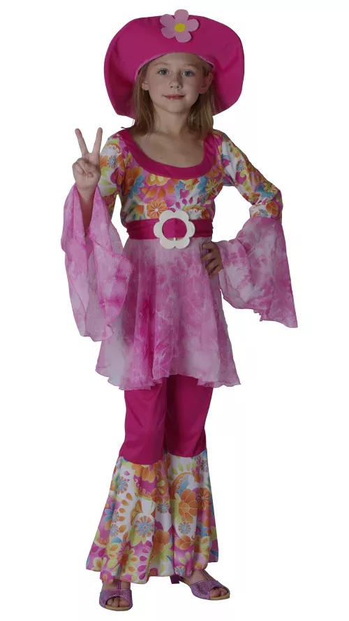 Photo du produit Déguisement hippie rose fille