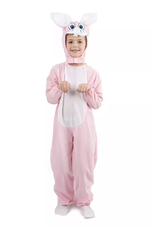 Photo du produit Déguisement lapin combinaison rose enfant