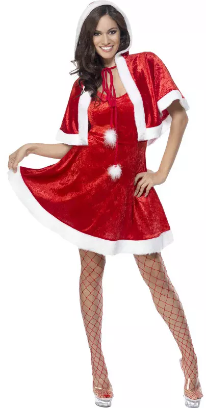 Photo du produit Déguisement mère Noël sexy à capuche femme