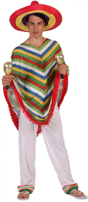 Photo du produit Déguisement mexicain rayé homme