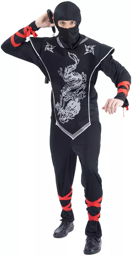 Photo du produit Déguisement ninja dragon argentés homme
