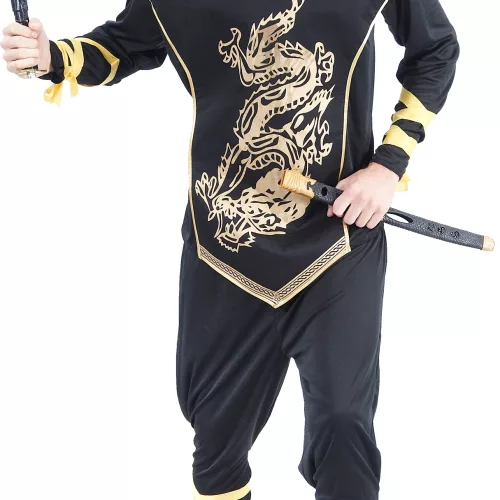Photo du produit Déguisement ninja dragons dorés homme