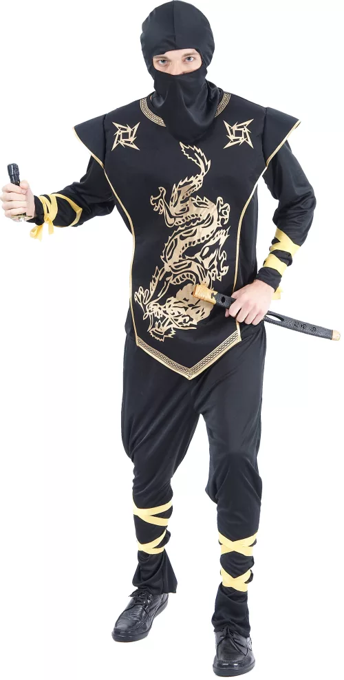 Photo du produit Déguisement ninja dragons dorés homme