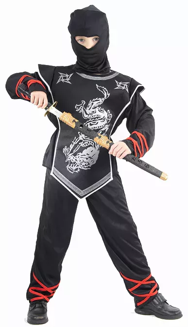 Photo du produit Déguisement ninja dragon argenté garçon