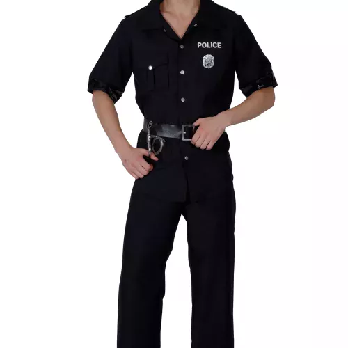 Photo du produit Déguisement policier noir homme
