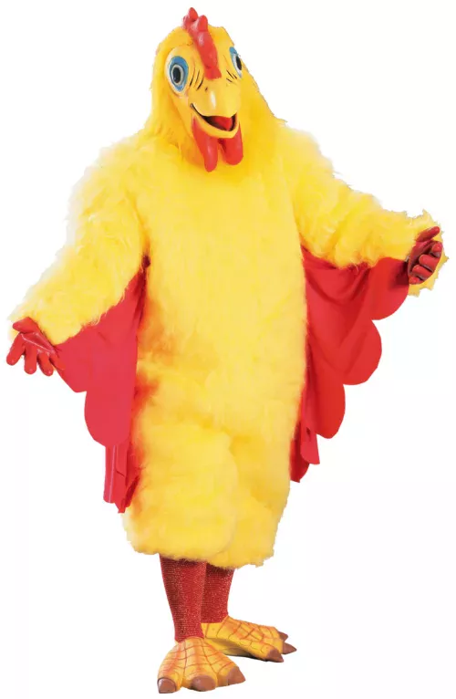 Photo du produit Déguisement mascotte poulet jaune adulte