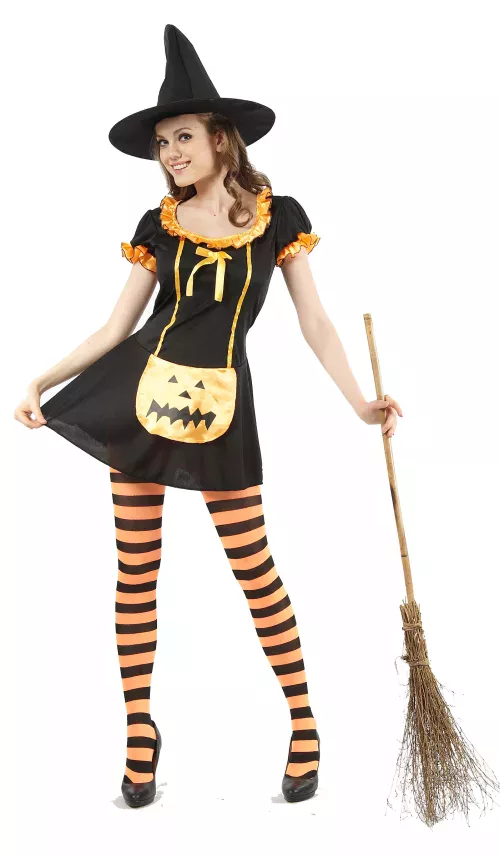 Photo du produit Déguisement sorcière citrouille femme Halloween