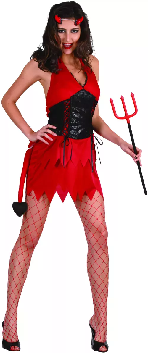Photo du produit Déguisement diablesse sexy rouge et noire femme