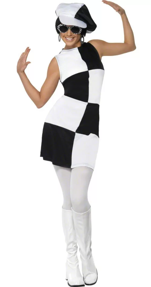 Photo du produit Déguisement disco femme blanc et noir