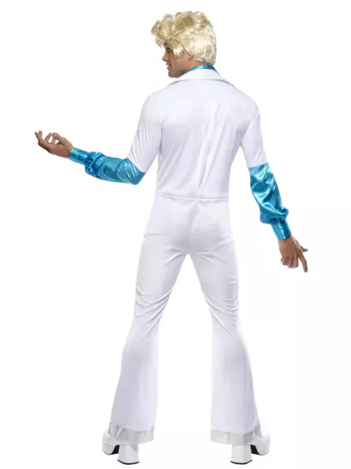 Photo du produit Déguisement disco blanc et turquoise homme