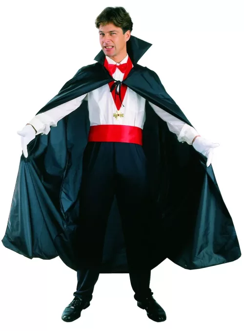 Photo du produit Cape noire de dracula Halloween homme