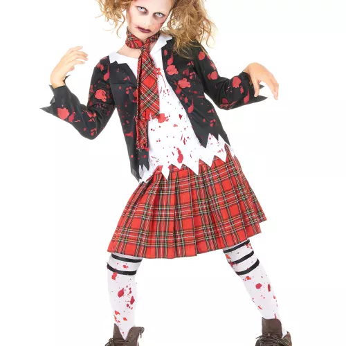 Photo du produit Déguisement écolière zombie fille Halloween