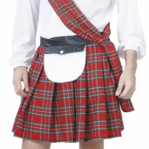 Photo du produit Déguisement écossais rouge et blanc homme
