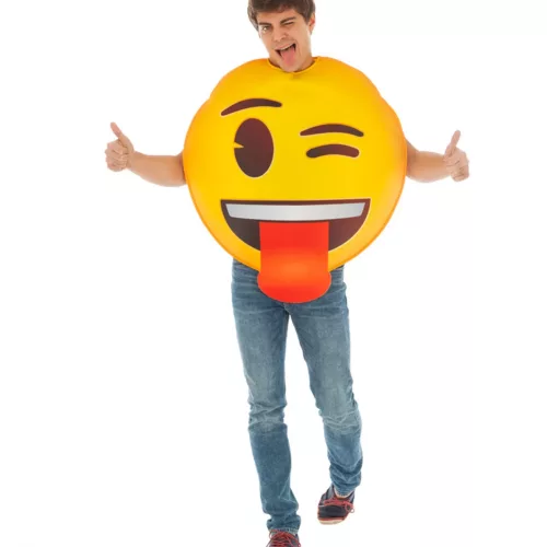 Photo du produit Déguisement Emoji clin d'oeil adulte