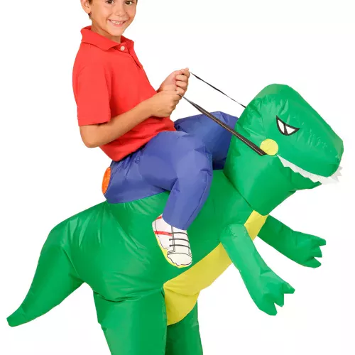 Photo du produit Déguisement explorateur à dos de dinosaure enfant