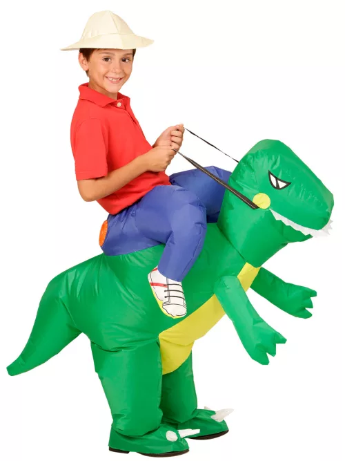 Photo du produit Déguisement explorateur à dos de dinosaure enfant
