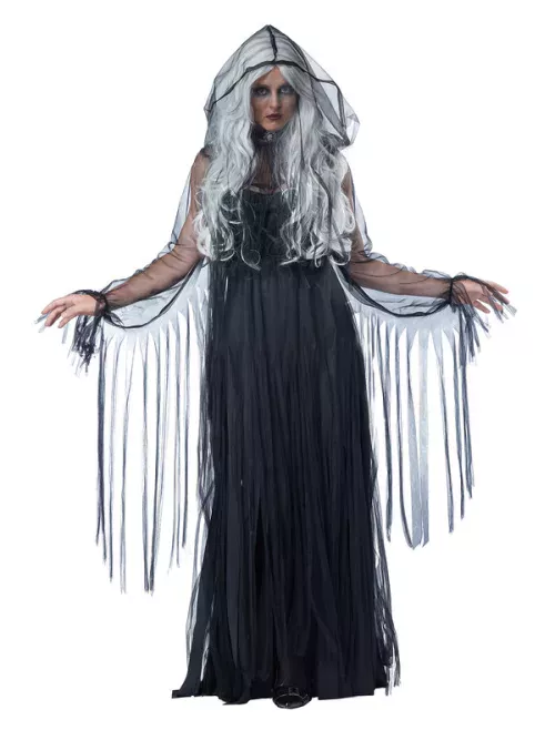 Photo du produit Déguisement fantôme élégant Halloween femme noir