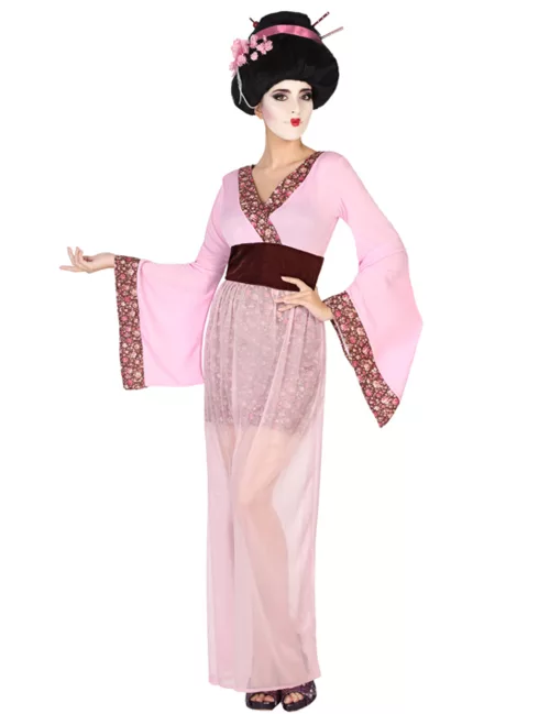 Photo du produit Déguisement geisha rose femme