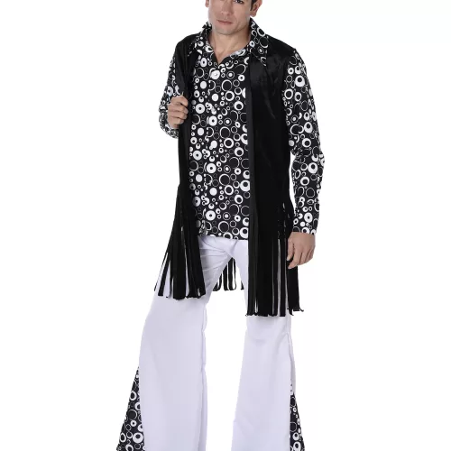 Photo du produit Déguisement hippie blanc et noir homme