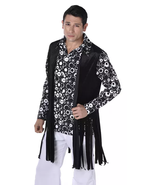 Photo du produit Déguisement hippie blanc et noir homme