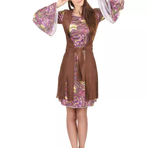 Photo du produit Déguisement hippie motif paisley femme