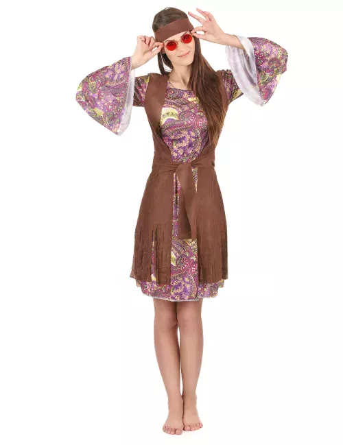 Photo du produit Déguisement hippie motif paisley femme