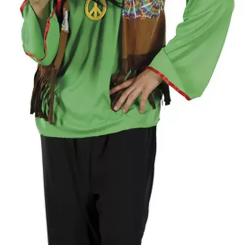 Photo du produit Déguisement hippie homme vert et noir