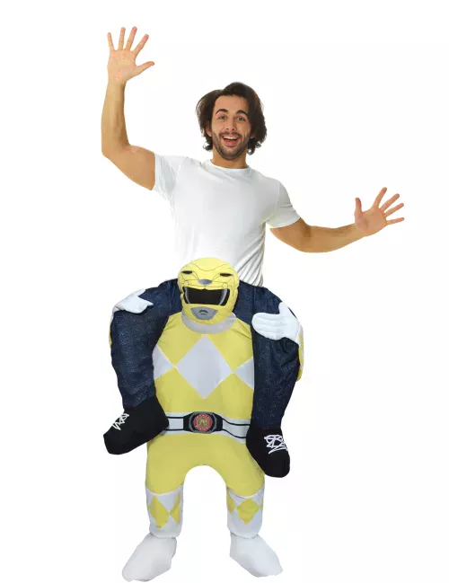 Photo du produit Déguisement homme porté par Power Rangers jaune adulte Morphsuits