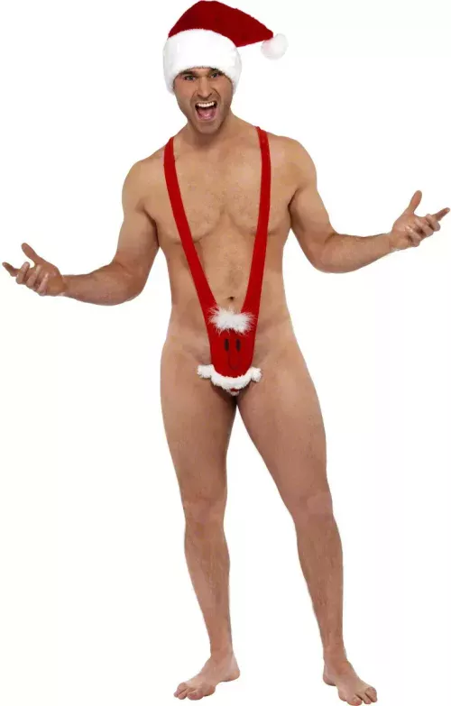 Photo du produit Mankini humoristique Père Noël homme