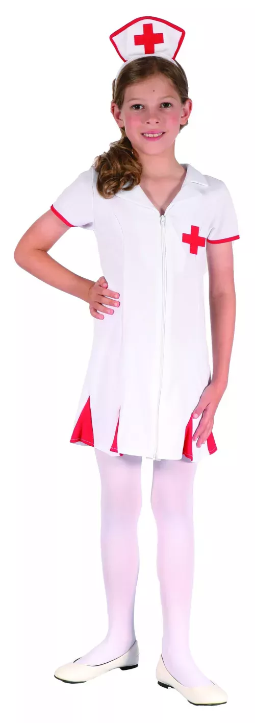 Photo du produit Déguisement infirmière rouge et blanc fille