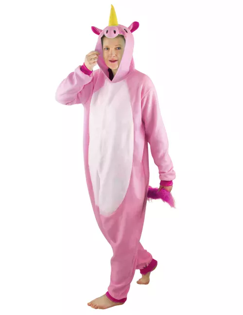 Photo du produit Combinaison licorne rose adulte
