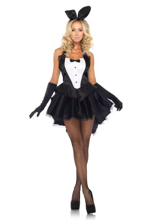 Photo du produit Déguisement lapin noir et blanc sexy femme
