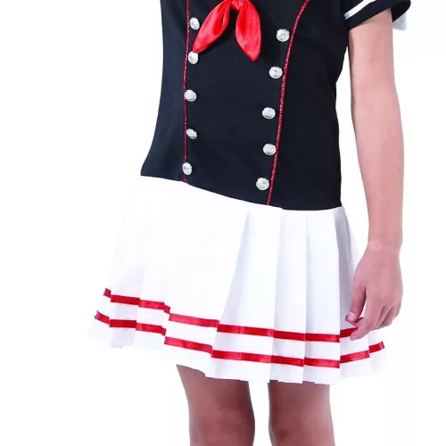 Photo du produit Déguisement marin noir et blanc fille