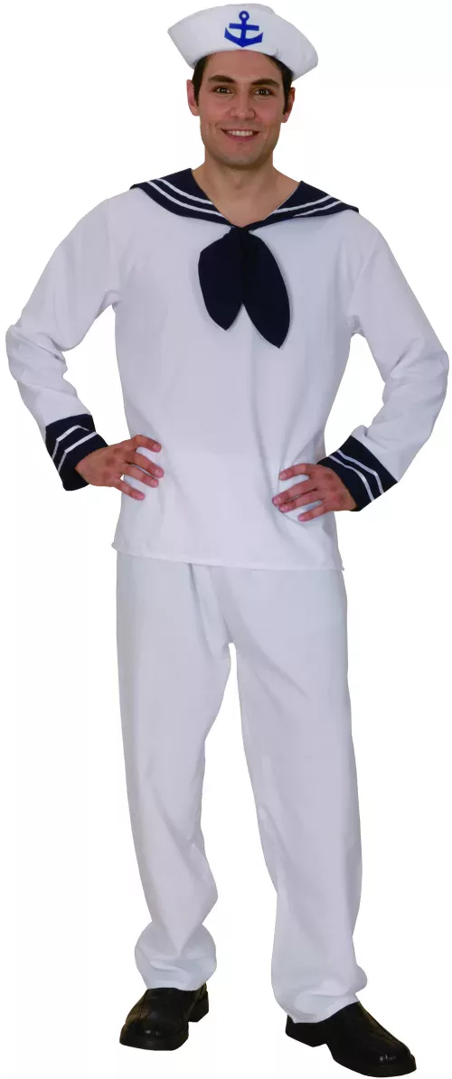Photo du produit Déguisement marin blanc homme