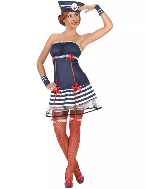 Photo du produit Déguisement marin sexy robe bustier femme