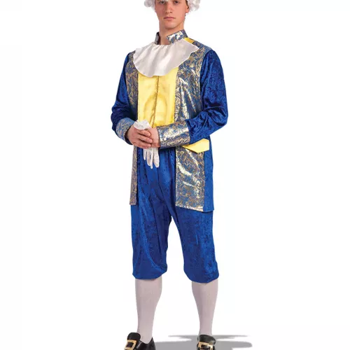 Photo du produit Déguisement marquis homme bleu et or