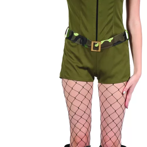 Photo du produit Déguisement militaire kaki femme