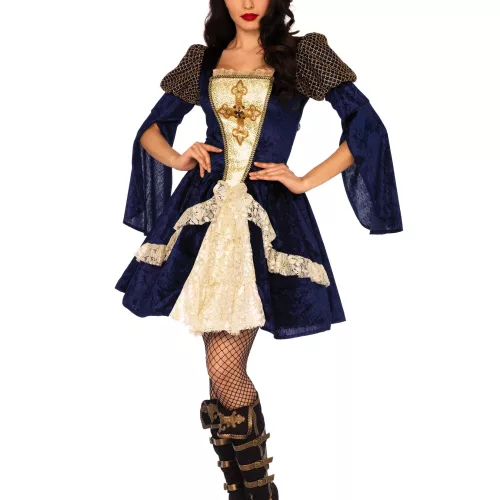 Photo du produit Déguisement mousquetaire bleue sexy femme