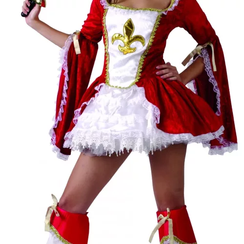 Photo du produit Déguisement mousquetaire sexy rouge femme