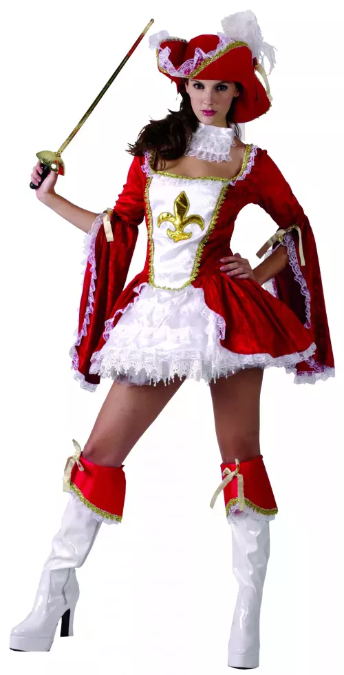 Photo du produit Déguisement mousquetaire sexy rouge femme