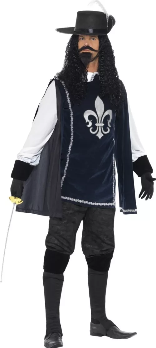 Photo du produit Déguisement mousquetaire bleu marine homme