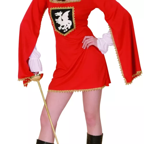 Photo du produit Déguisement mousquetaire rouge femme