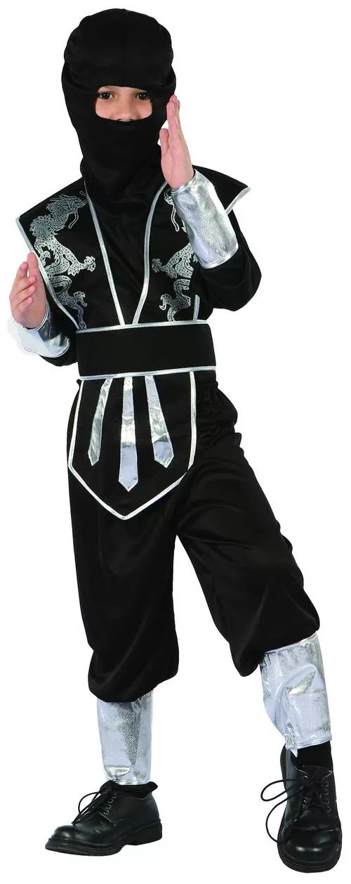 Photo du produit Déguisement ninja noir et argenté garçon