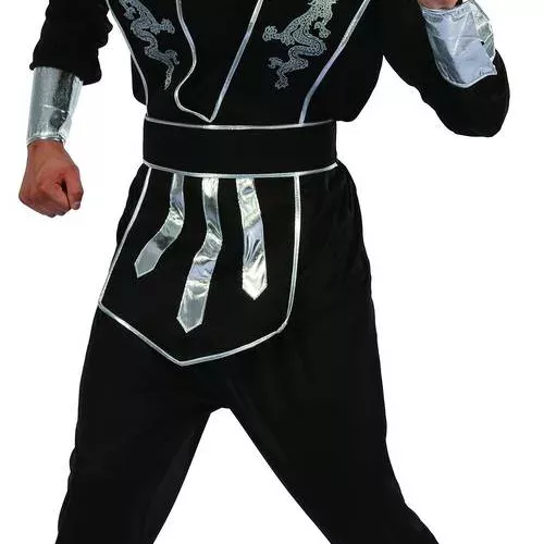 Photo du produit Déguisement ninja noir et argenté homme