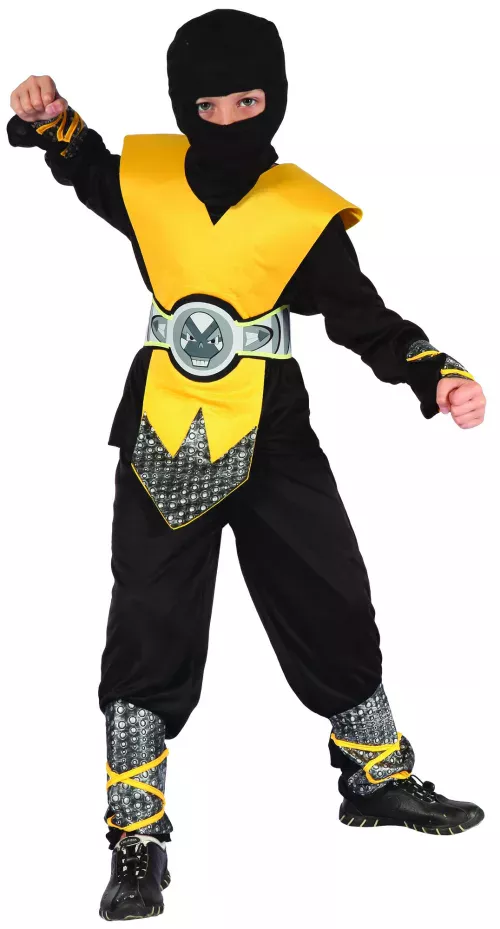 Photo du produit Déguisement ninja jaune plastron garçon