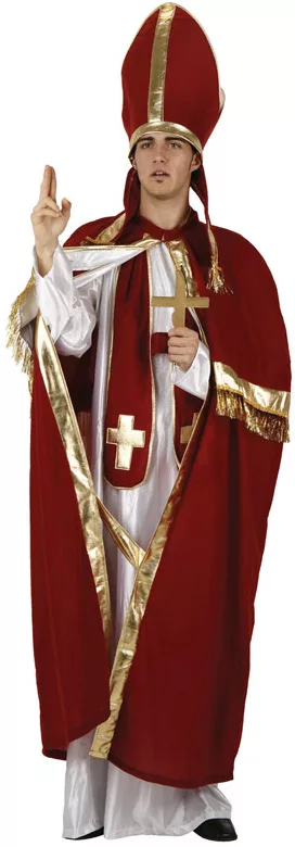 Photo du produit Déguisement pape rouge et blanc homme
