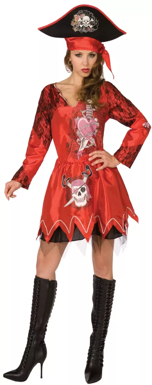 Photo du produit Déguisement pirate femme rouge