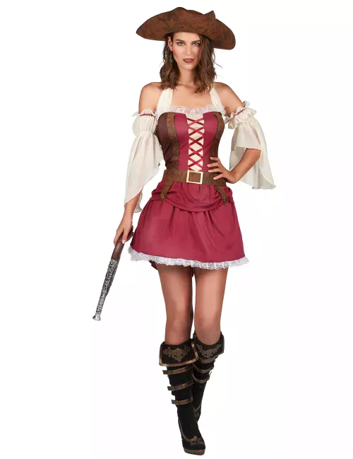Photo du produit Déguisement pirate bordeaux sexy femme